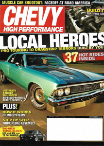 CHEVY HIGH PERFORMANCE 2010 NOV - MUSCLE CAR SHOOTOUT, OILING SYS,383CI, PEDALS